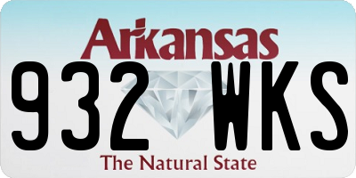 AR license plate 932WKS