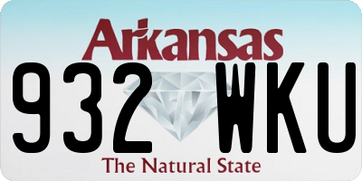 AR license plate 932WKU