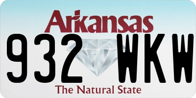 AR license plate 932WKW