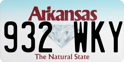 AR license plate 932WKY