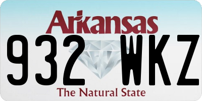AR license plate 932WKZ