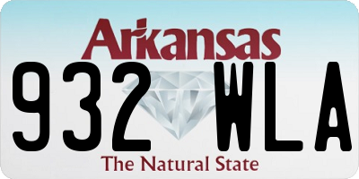 AR license plate 932WLA