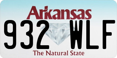 AR license plate 932WLF