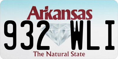 AR license plate 932WLI