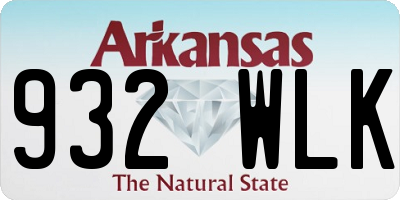 AR license plate 932WLK