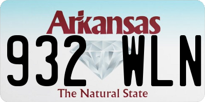 AR license plate 932WLN