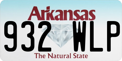AR license plate 932WLP
