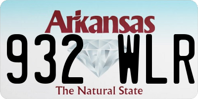 AR license plate 932WLR