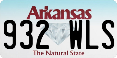 AR license plate 932WLS