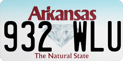 AR license plate 932WLU