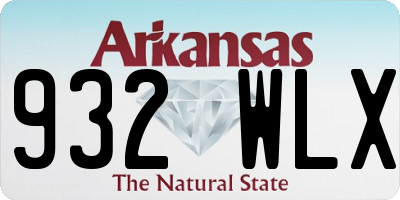 AR license plate 932WLX