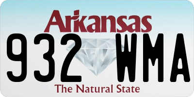 AR license plate 932WMA