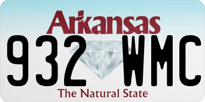 AR license plate 932WMC