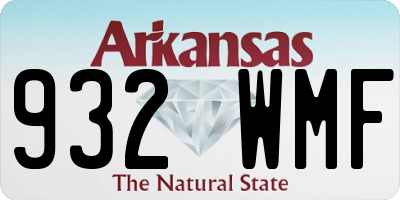 AR license plate 932WMF