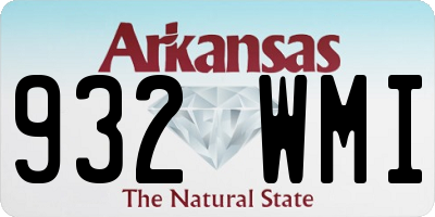 AR license plate 932WMI