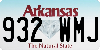 AR license plate 932WMJ