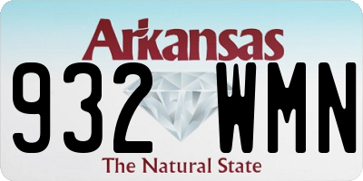 AR license plate 932WMN