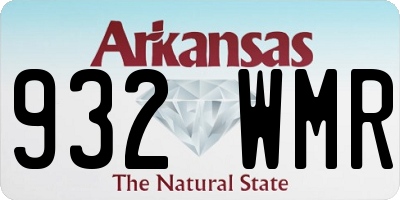 AR license plate 932WMR