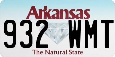 AR license plate 932WMT