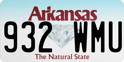AR license plate 932WMU