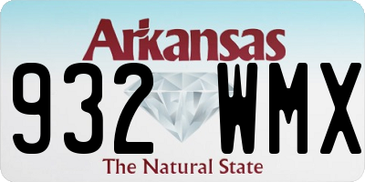 AR license plate 932WMX