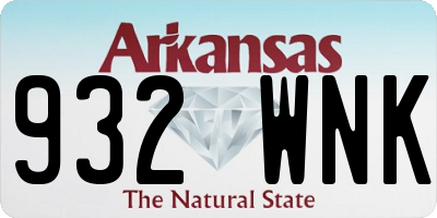 AR license plate 932WNK