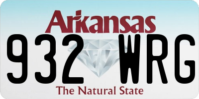 AR license plate 932WRG
