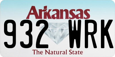 AR license plate 932WRK