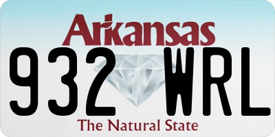 AR license plate 932WRL