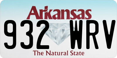 AR license plate 932WRV