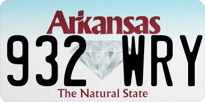 AR license plate 932WRY