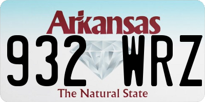 AR license plate 932WRZ