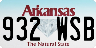 AR license plate 932WSB