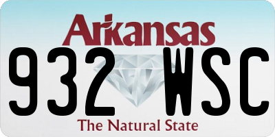 AR license plate 932WSC