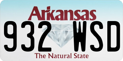 AR license plate 932WSD
