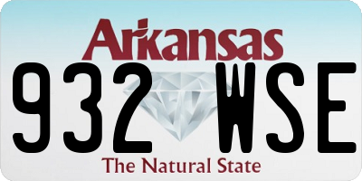 AR license plate 932WSE