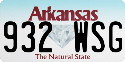AR license plate 932WSG