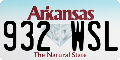 AR license plate 932WSL