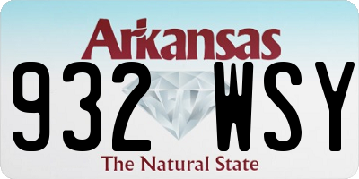 AR license plate 932WSY