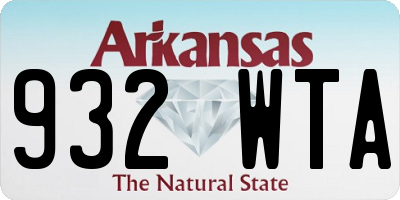 AR license plate 932WTA