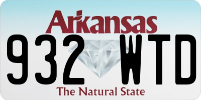 AR license plate 932WTD