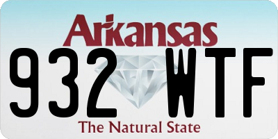 AR license plate 932WTF