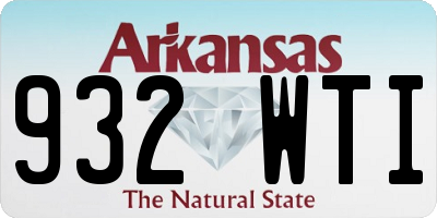 AR license plate 932WTI