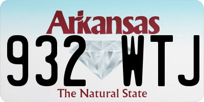 AR license plate 932WTJ