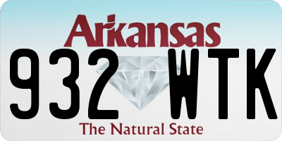 AR license plate 932WTK