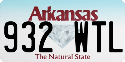 AR license plate 932WTL