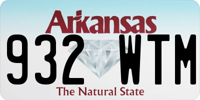 AR license plate 932WTM