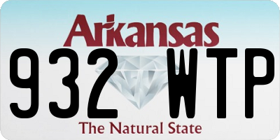 AR license plate 932WTP