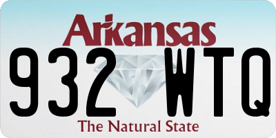 AR license plate 932WTQ
