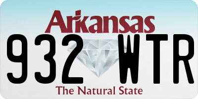 AR license plate 932WTR